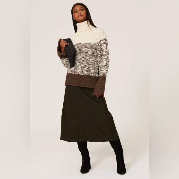 3.1 Phillip Lim Sweaters - 3.1 Phillip Lim Chunky Knit Long Sleeve Turtleneck‎ Sweater Brown size small